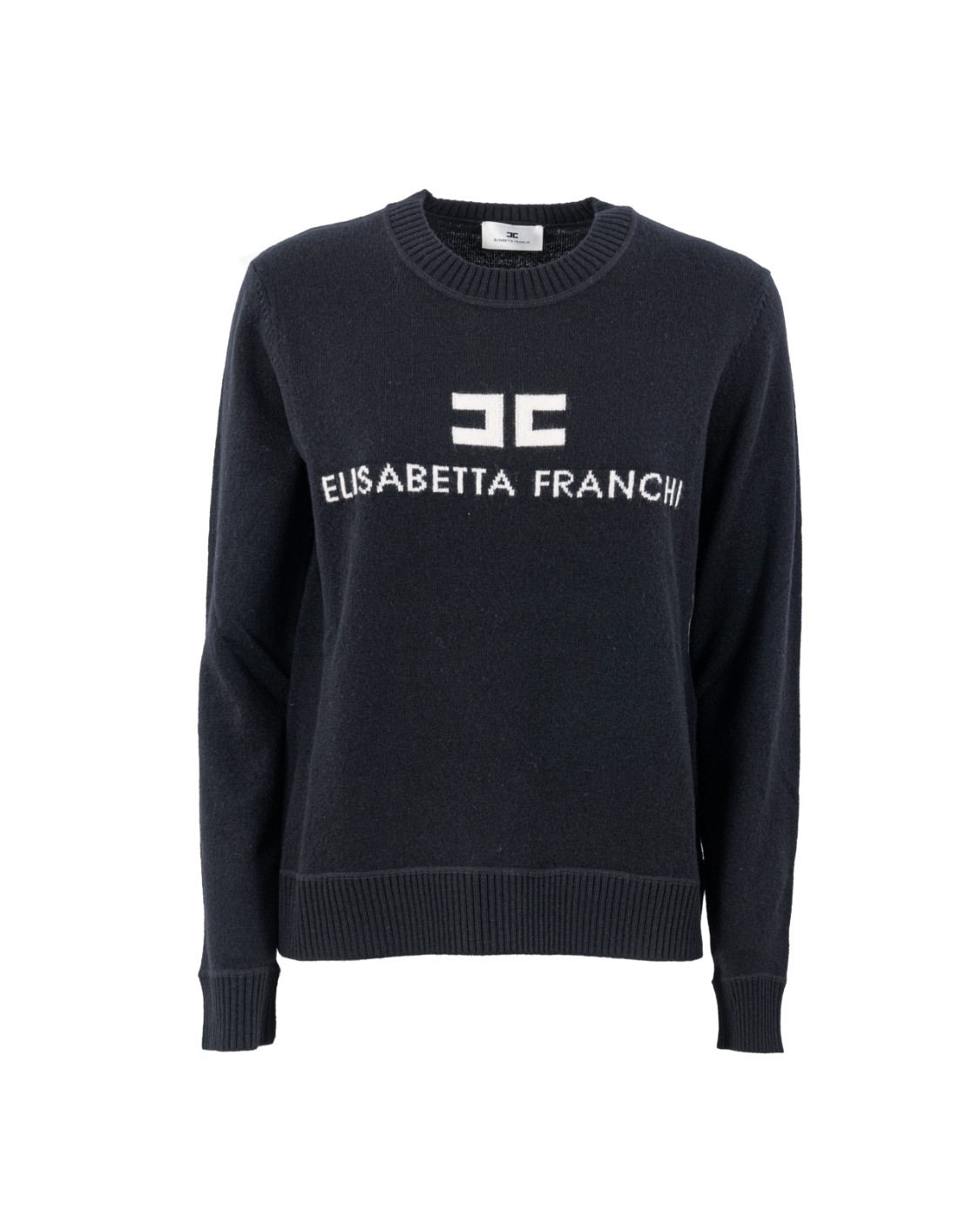 shop ELISABETTA FRANCHI  Maglia: Elisabetta Franchi pullover in misto cashmere con logo.
Girocollo.
Logo a intarsio in contrasto colore.
Vestibilità regular.
Composizione: 90% Lana vergine 10% Cashemere.
Made in Italy.. MK64S46E2-685 number 8853575